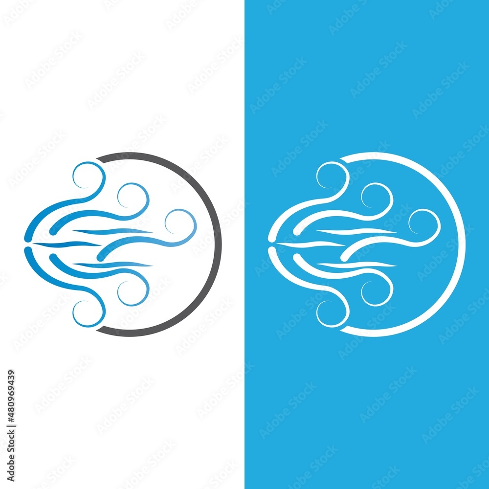 Naklejka premium Wind icon vector illustration design