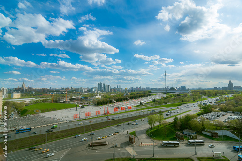 View to the Moscow's Victory Park on Poklonnaya mount photo