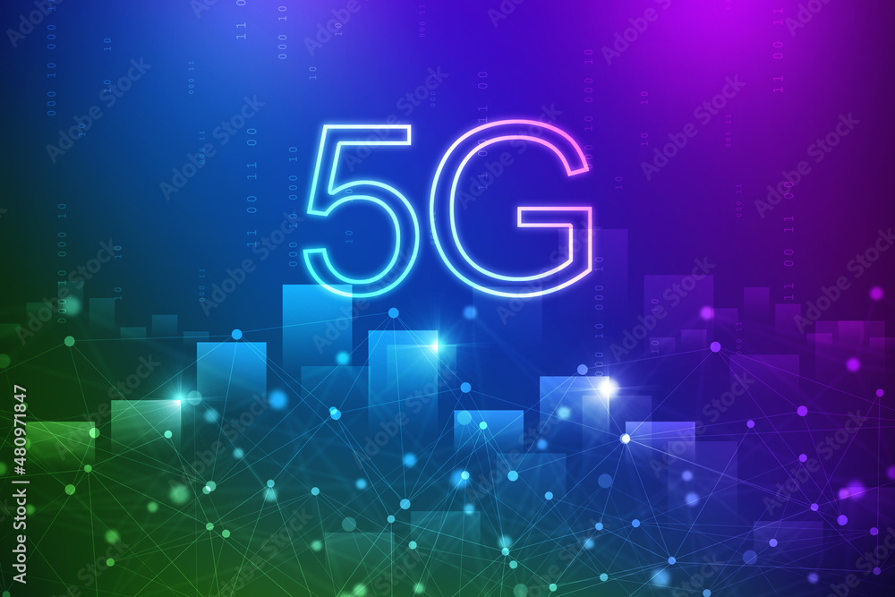 2d rendering 5G Network 5G Connection
2d rendering 5G Network 5G Connection