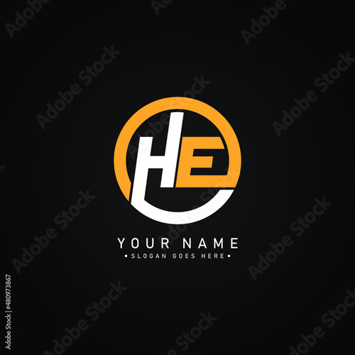 Initial Letter HE Logo - Minimal Business Logo