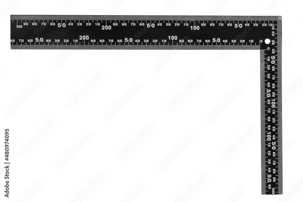 L square ruler isolated