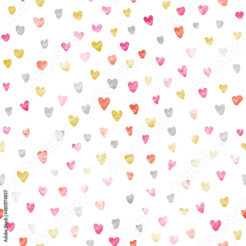 seamless background with hearts