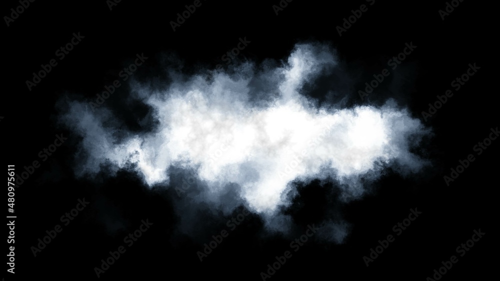 White Cloud on Black Background White Cloud on Black Background