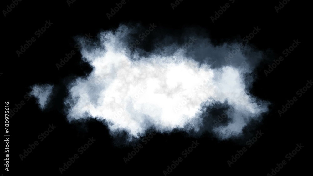 White Cloud on Black Background White Cloud on Black Background