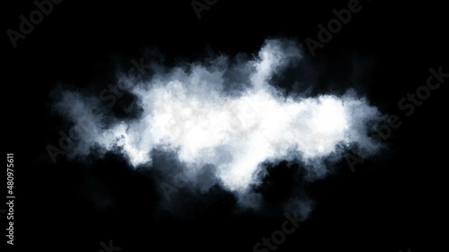 White Cloud on Black Background