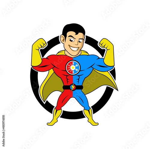 Super hero character Cartoon design illustration vector eps format , suitable for your design needs, logo, illustration, animation, etc.