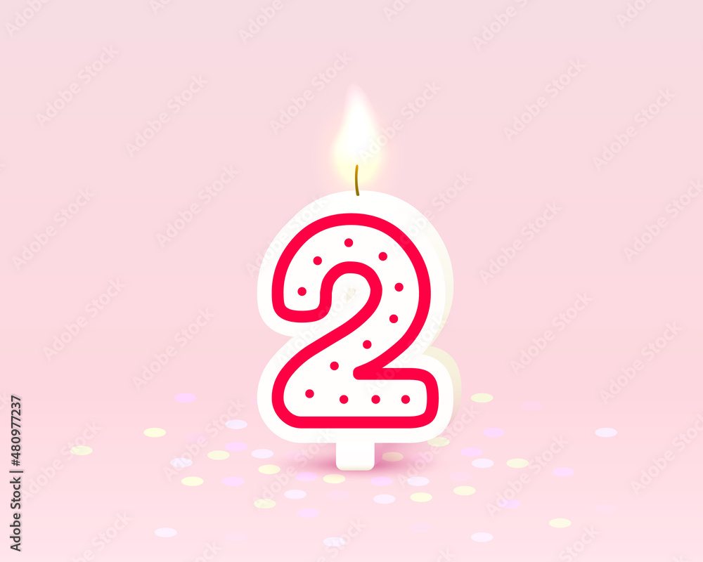 Happy Birthday years anniversary of the person birthday, Candle in the