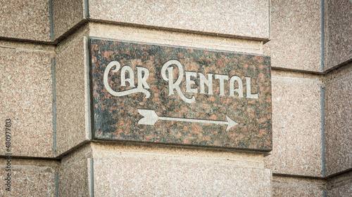 Street Sign Car Rental