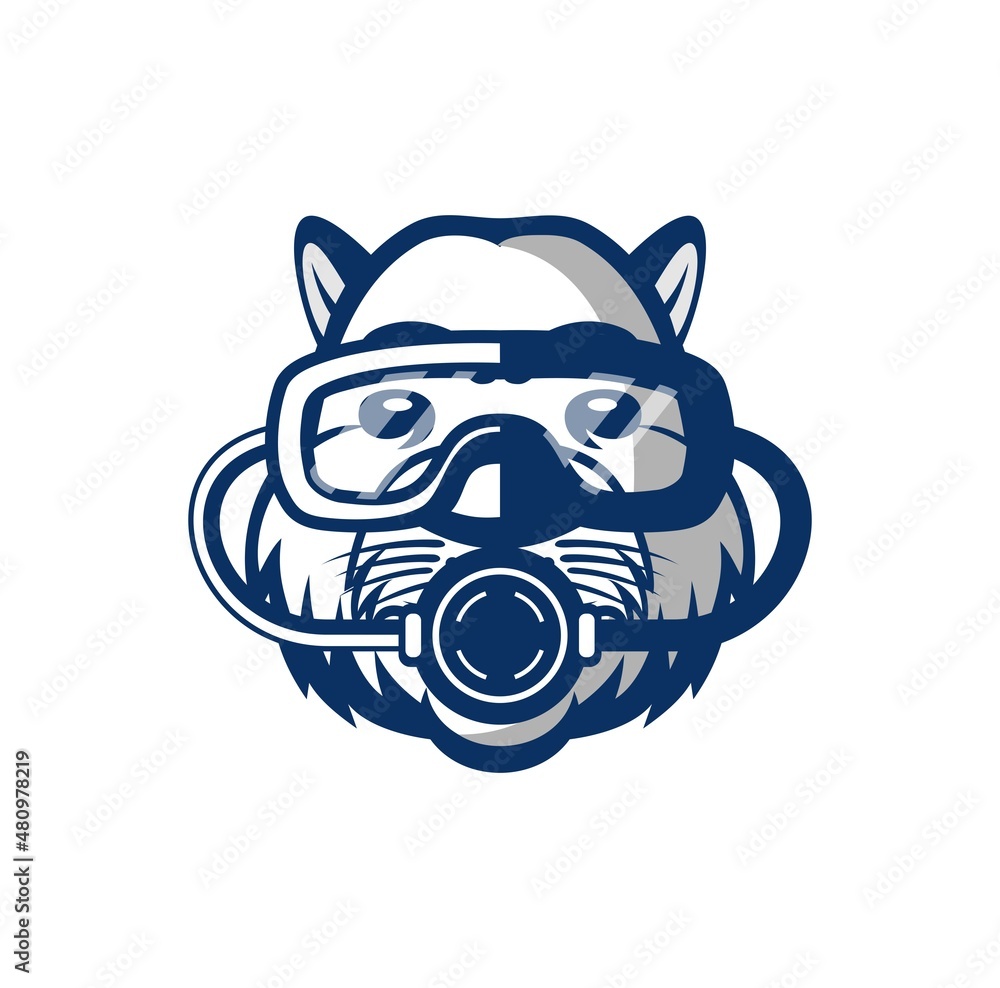 Beaver head design illustration vector eps format , suitable for your