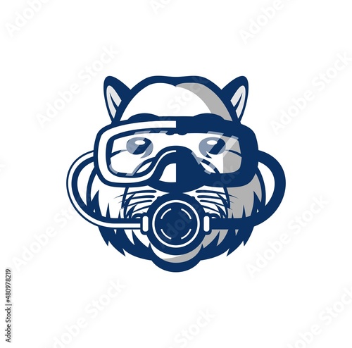 Beaver head design illustration vector eps format , suitable for your design needs, logo, illustration, animation, etc.