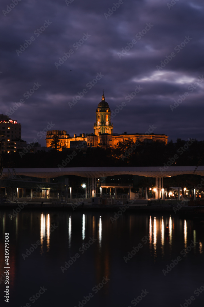 Malaga cathedral long exposure