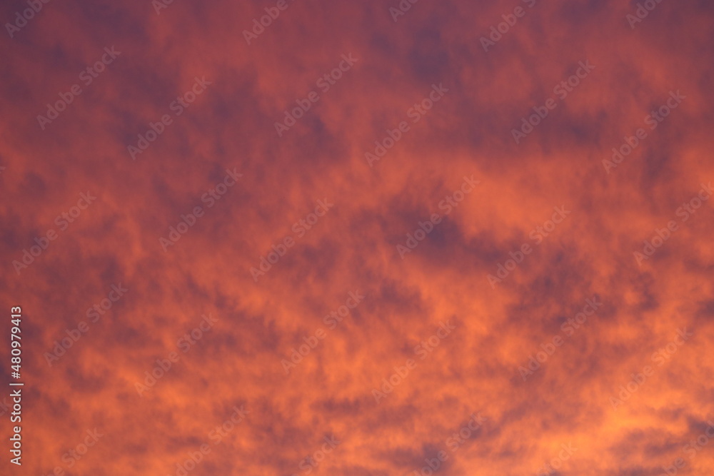 Awesome clouds - red sky background