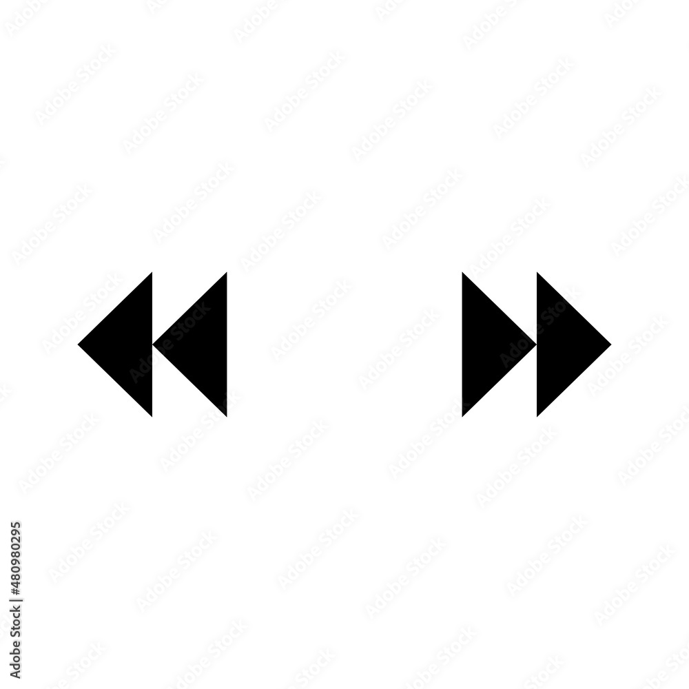 rewind and fast forward button vector icon rewind and fast forward button vector icon