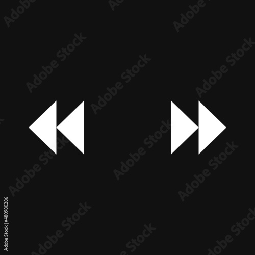 Free Download rewind and fast forward button vector icons on grey background - GFXLoad