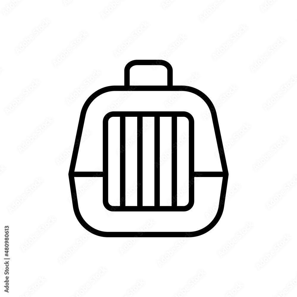 Pet transport bag thin line icon. Modern vector illustration of carrying equipment for cat or dog. Pet transport bag thin line icon. Modern vector illustration of carrying equipment for cat or dog.