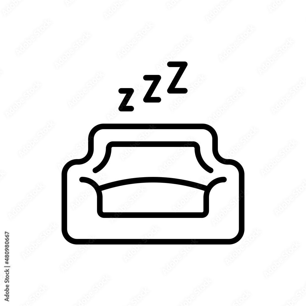 Pet bed thin line icon. Modern vector illustration for pet shop. Pet bed thin line icon. Modern vector illustration for pet shop.