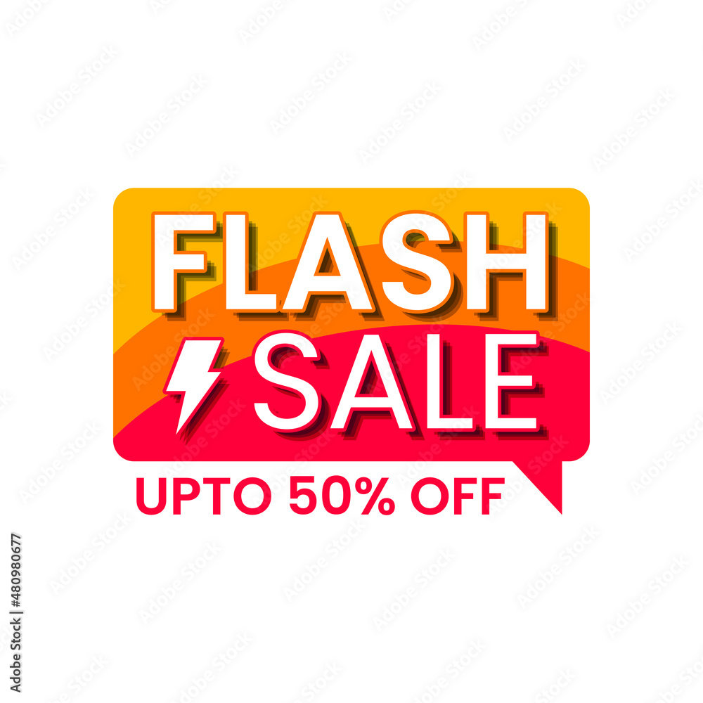 Flash Sale Shopping Offers Icon Label Design Vector