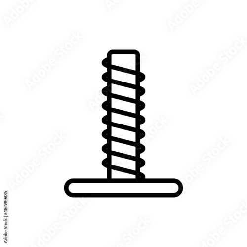 Cat scratcher thin line icon. Modern vector illustration for pet shop.