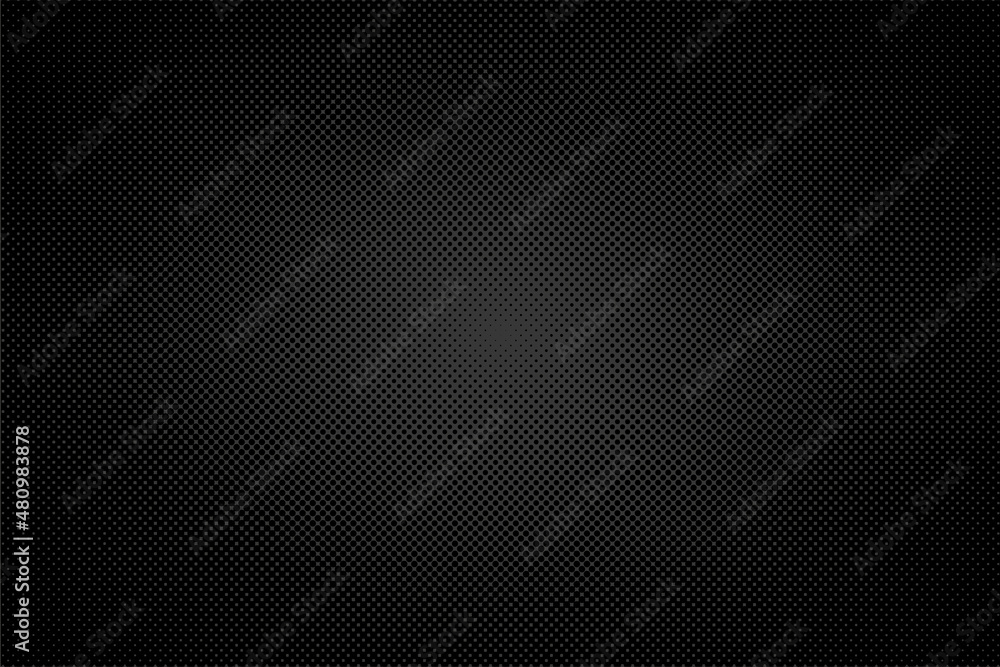 Black and grey halftone dots wallpaper. Vector background.