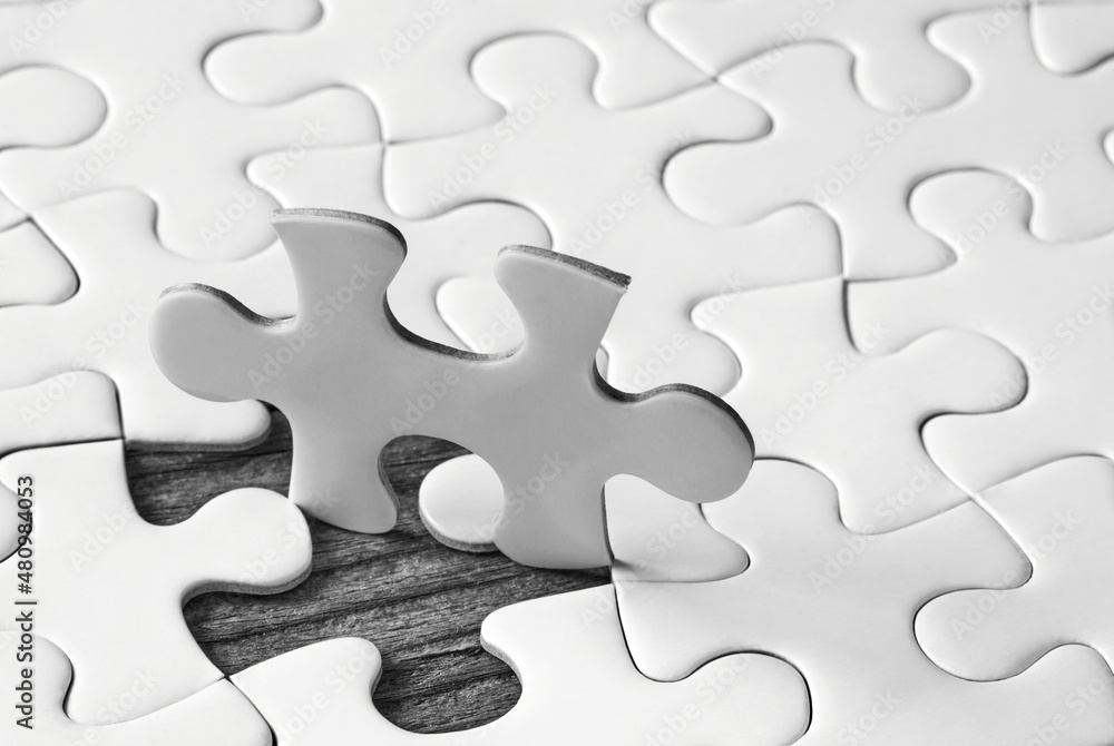 Puzzle piece close-up Puzzle piece close-up
