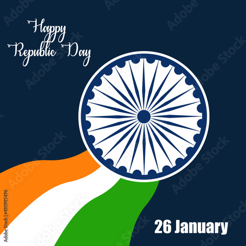 Indian Republic Day Greeting Card Design