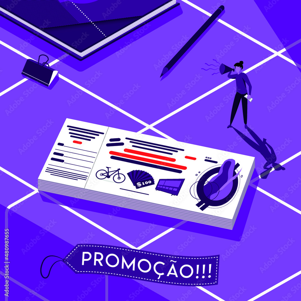 Obraz premium Girl spreading something on table. Paper on table for disclosure. Vector illustration in cartoon style.