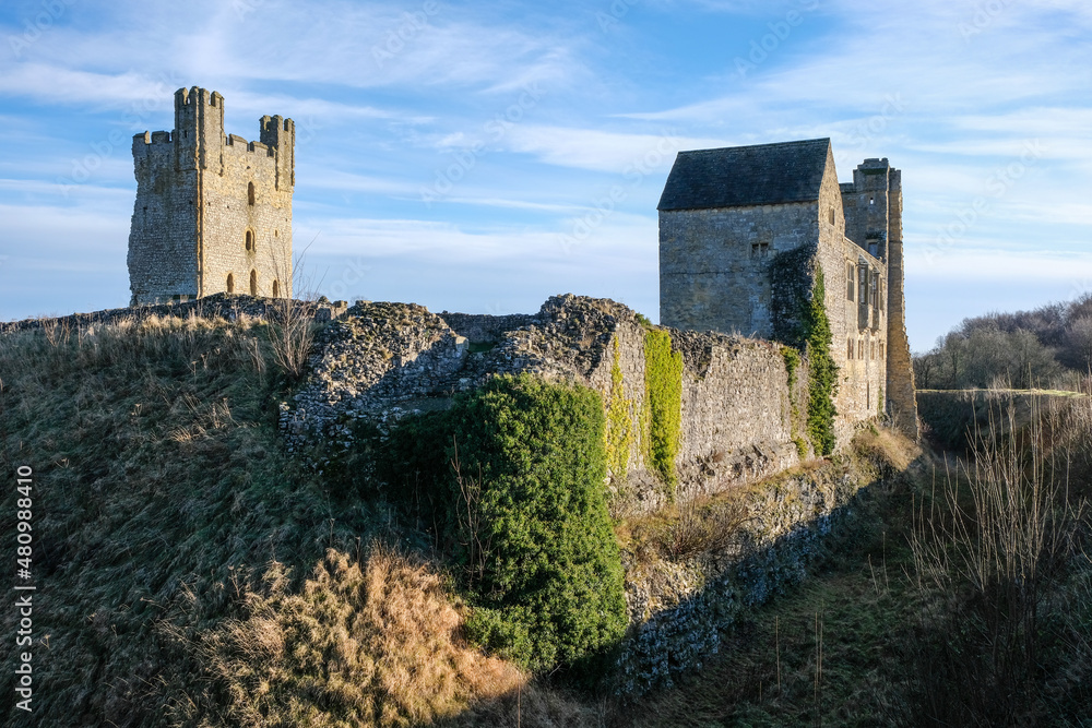 Ancient ruined English castle Ancient ruined English castle