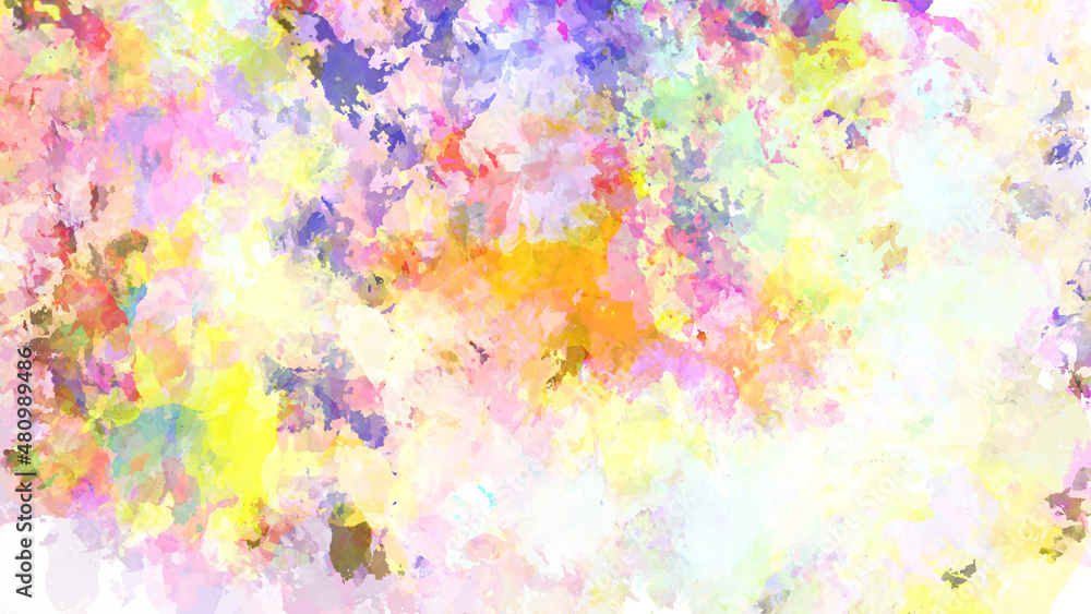 Light colors watercolor illustration painting brush strokes