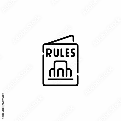 Company rule Obey Outline Icon, Logo, and illustration