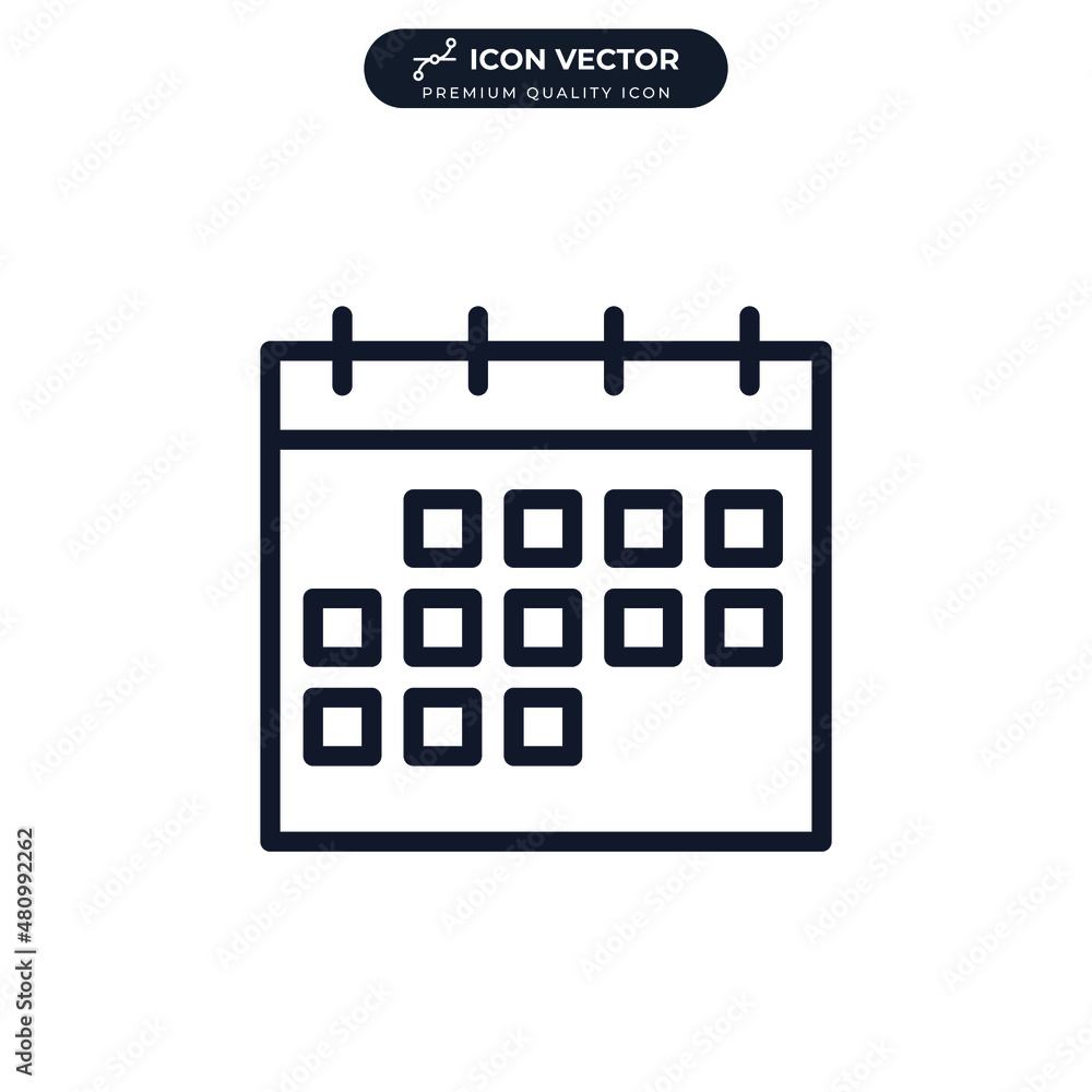 calendar icon symbol template for graphic and web design collection logo vector illustration calendar icon symbol template for graphic and web design collection logo vector illustration
