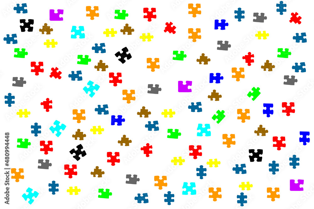 Piezas de puzzle de colores