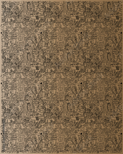 maya gods pattern background