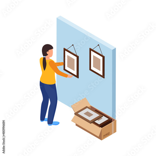 Relocation Isometric Icon