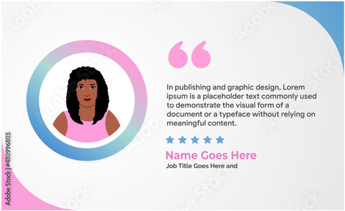 Creative Testimonial banner, Quote , Infographic, Banner Template Editable Vector Illustration