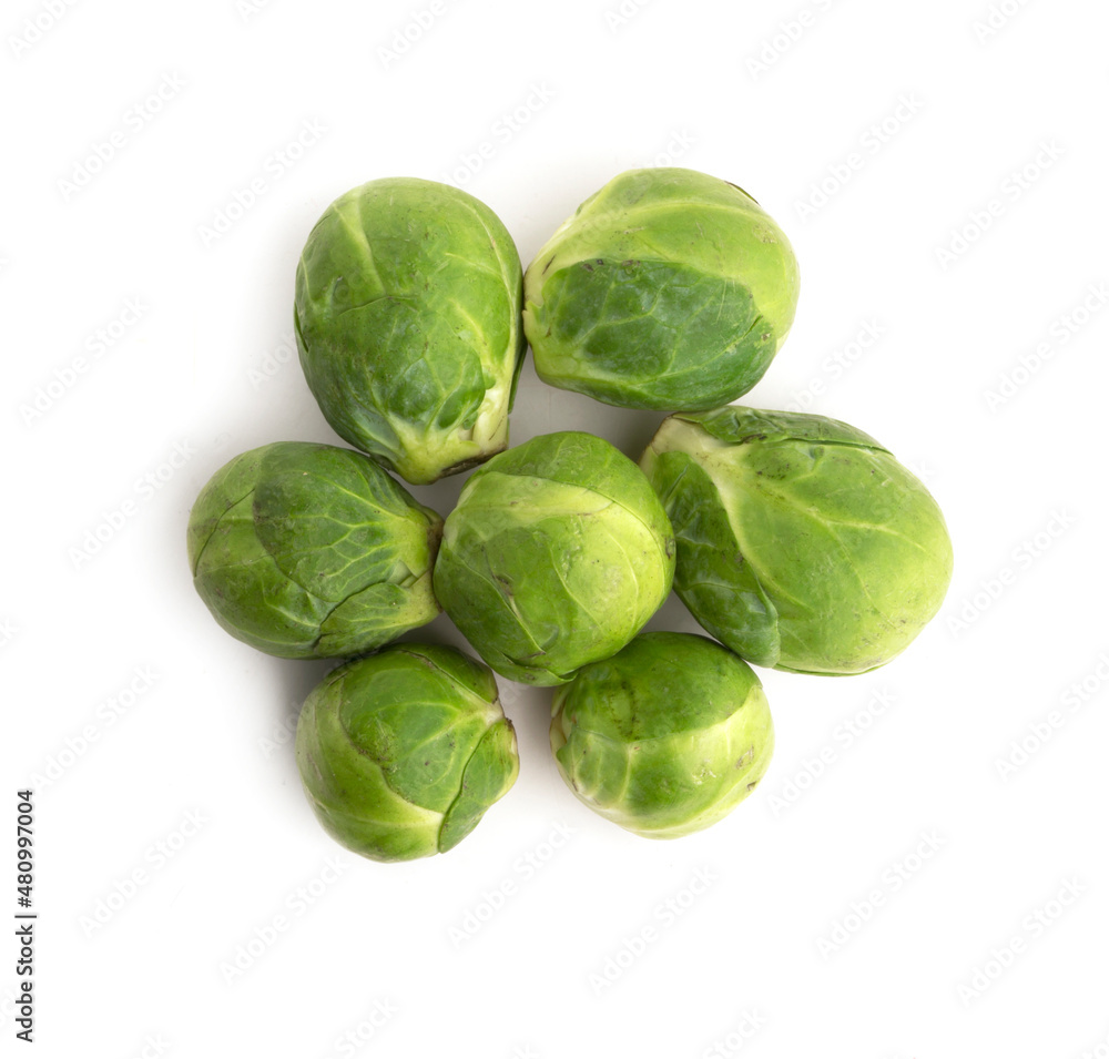 Brussels sprouts on white background Brussels sprouts on white background