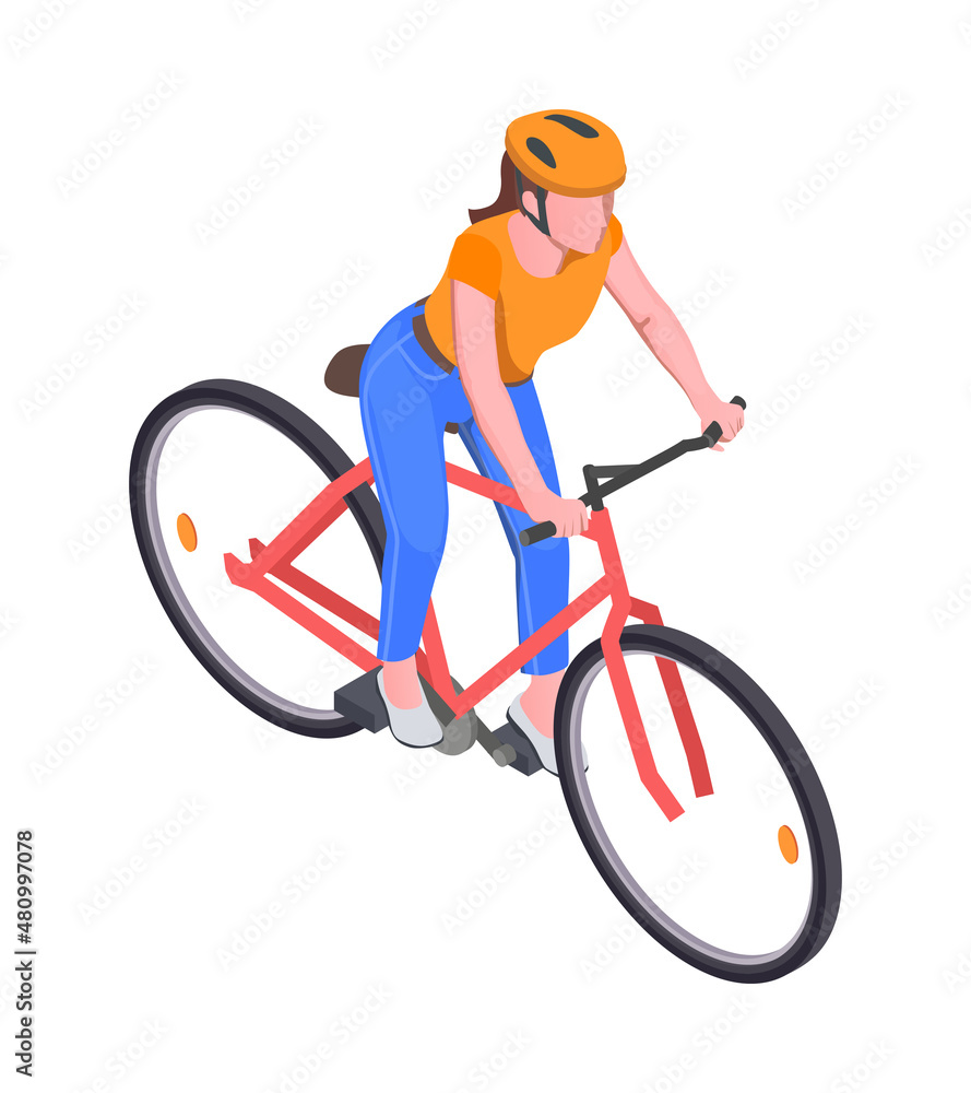 Fototapeta premium Riding Bicycle Icon