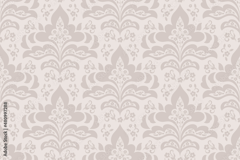 Damask seamless pattern element. Vector floral damask ornament vintage illustration. Damask seamless pattern element. Vector floral damask ornament vintage illustration.