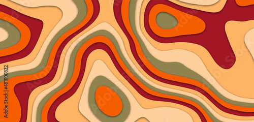 Abstract colorful papercut background design