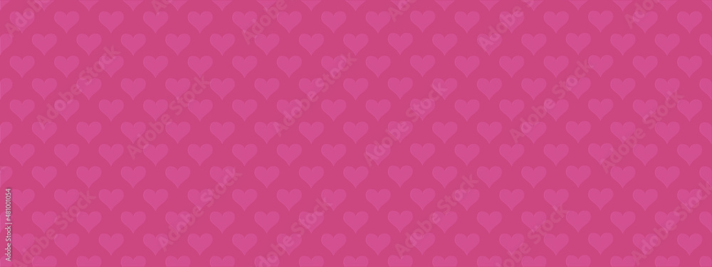 Bandeau avec un fond rose avec des motifs en forme de coeur - Texture Saint-Valentin Bandeau avec un fond rose avec des motifs en forme de coeur - Texture Saint-Valentin