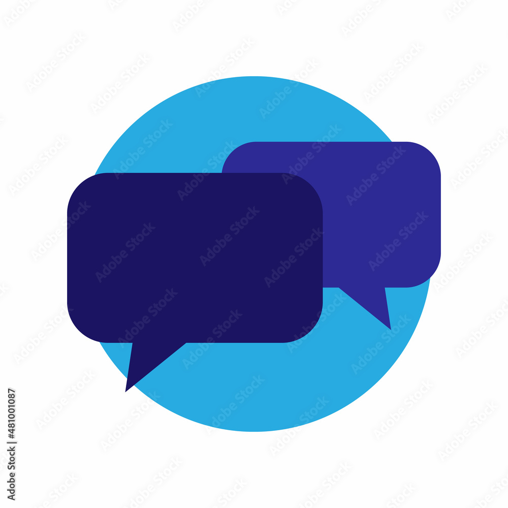 Naklejka premium Online messaging speech bubble icon