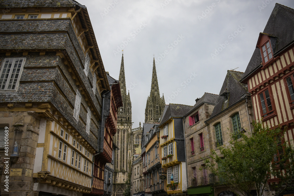 Street view on the town of Quimper