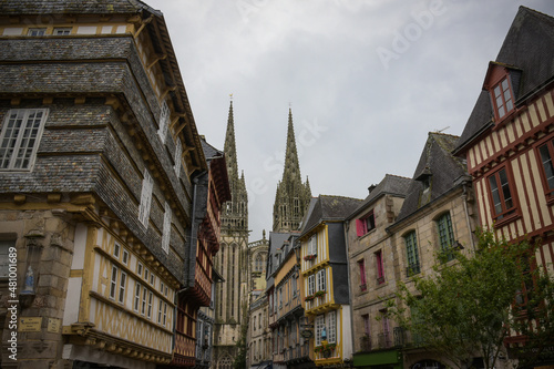 Street view on the town of Quimper