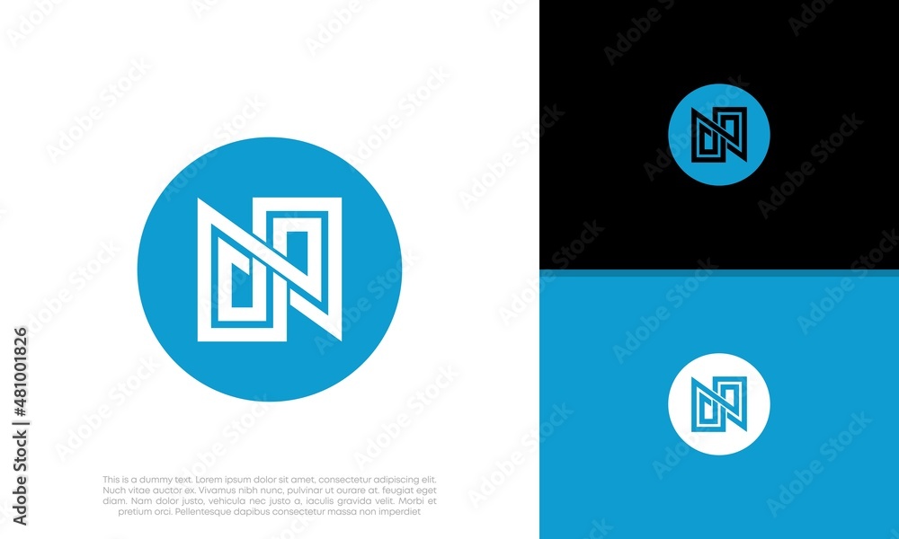 Initials N logo design. Initial Letter Logo. Initials N logo design. Initial Letter Logo.