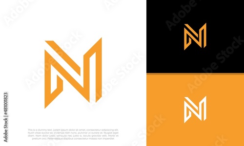 Initials N logo design. Initial Letter Logo. Free Download Initials N logo design. Initial Letter Logo. - GFXLoad