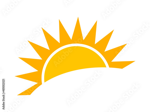 Sun symbol icon.