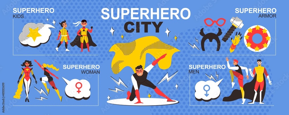 Superhero City Infographics