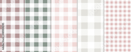 Vichy Seamless. Pastel gingham pattern. Background for Easter, wallpaper, blanket. Set of pastel pallet.