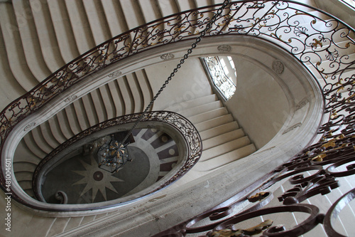 staircase at the premontres abbey in pont-a-mousson (france) photo