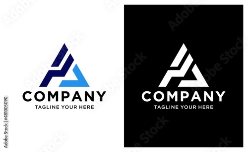 PA,AP logo. PA Letter logo. PA vector logo Illustrated logo minimal design. on a black and white background.