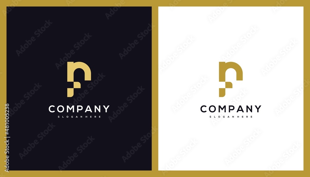 Obraz premium Monogram Lowercase nf Logo Design. Unique Illustration Editable. Creative Vector based Icon Template.